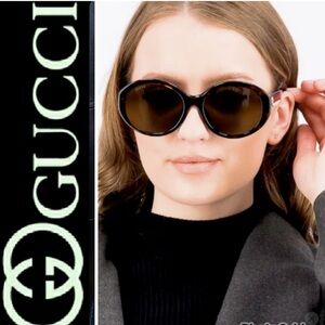 Gucci Italy Sunglasses with Gold Accents